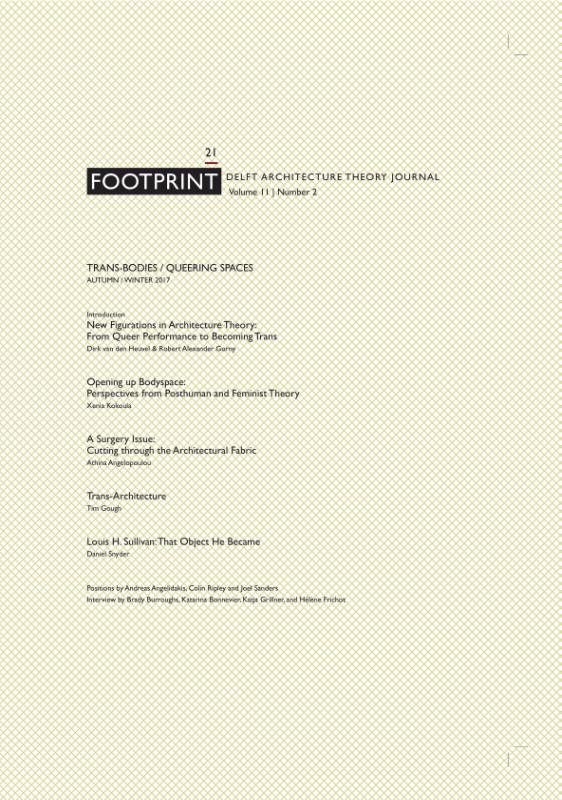Omslag van Footprint 21 Trans-Bodies / Queering Spaces