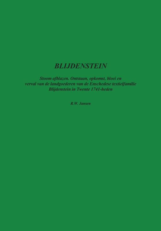 Omslag van BLIJDENSTEIN Stoom afblazen