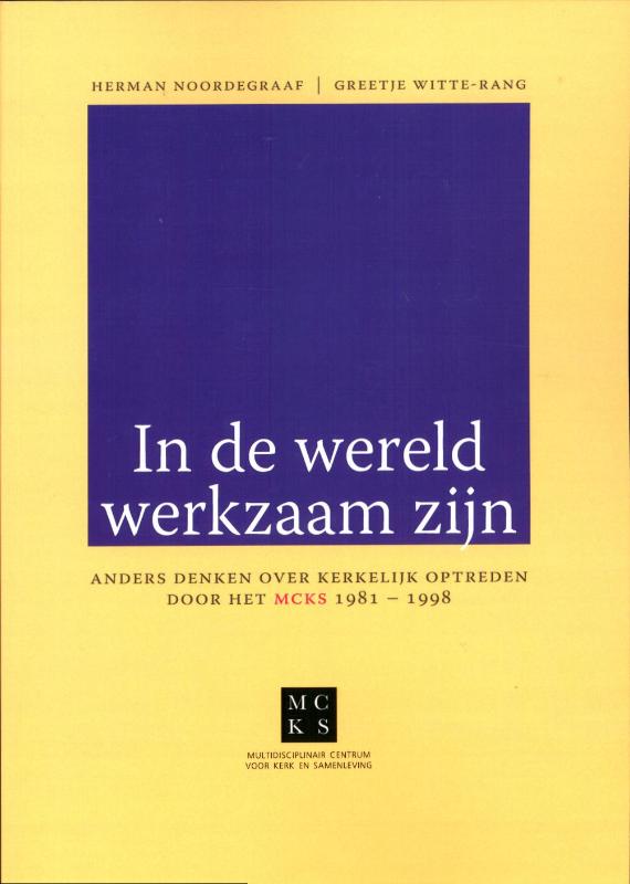 Omslag van In de wereld werkzaam zijn