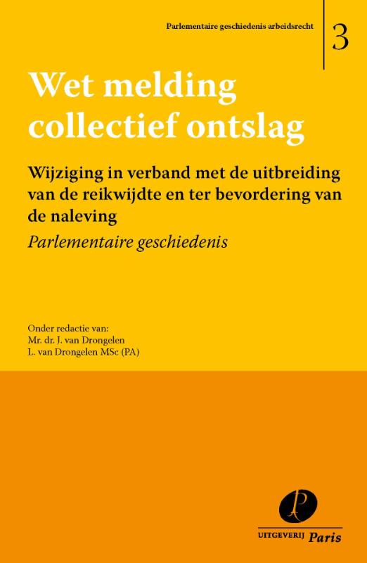 Omslag van Wet melding collectief ontslag