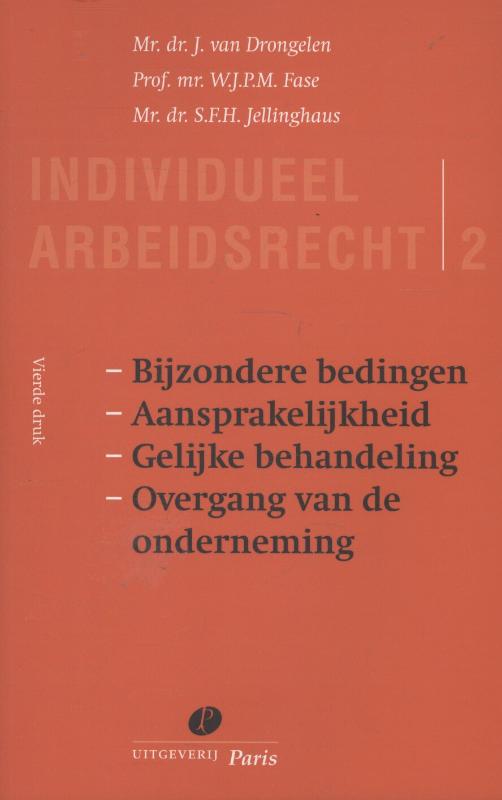 Omslag van Deel 2 Bijzondere bedingen, aansprakelijkheid, gelijke behandeling, overgang van de onderneming