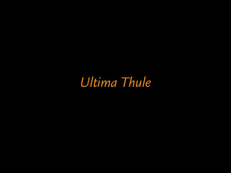 Omslag van Ultima thule