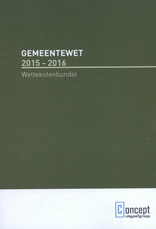 Omslag van Gemeentewet 2015-2016