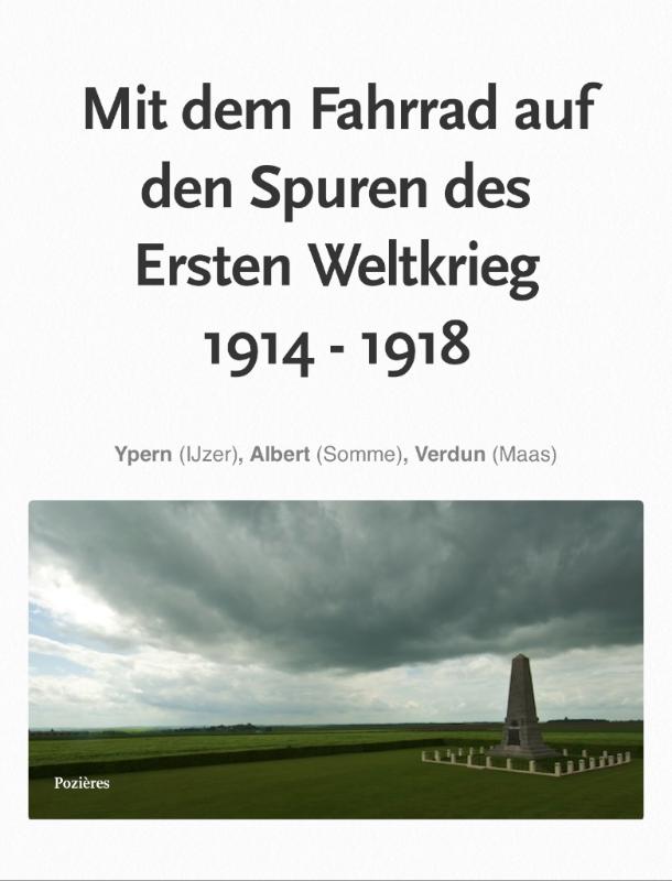Omslag van Mit dem Fahrrad auf den Spuren des Ersten Weltkrieg 1914-1918