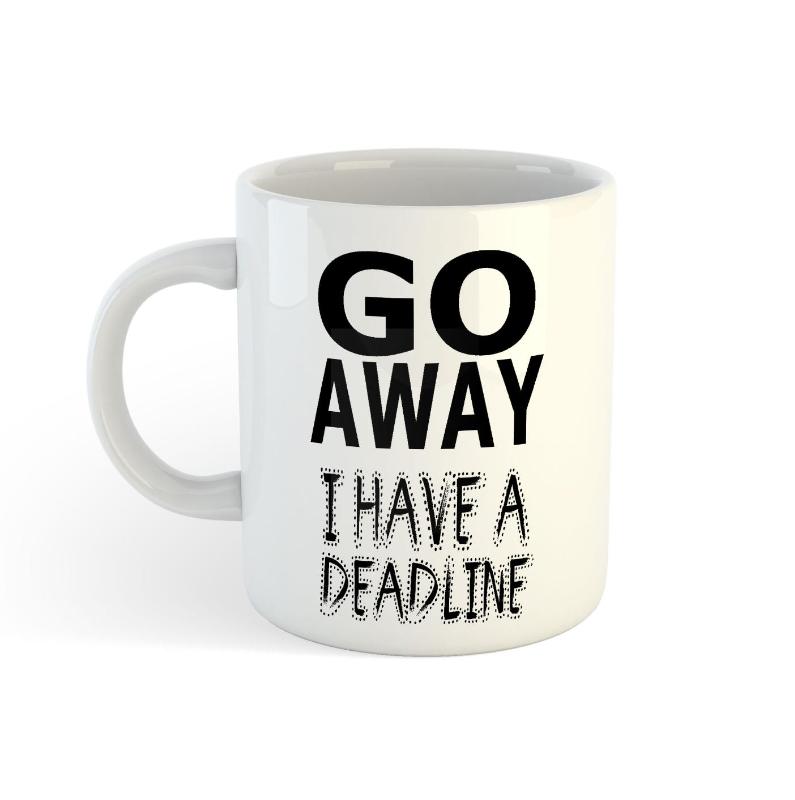 Omslag van Scelta mugs 8x go away i have a deadline