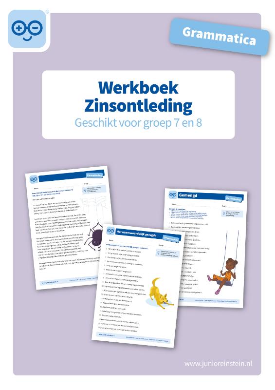 Omslag van Werkboek Grammatica Zinsontleding voor groep 7 en 8