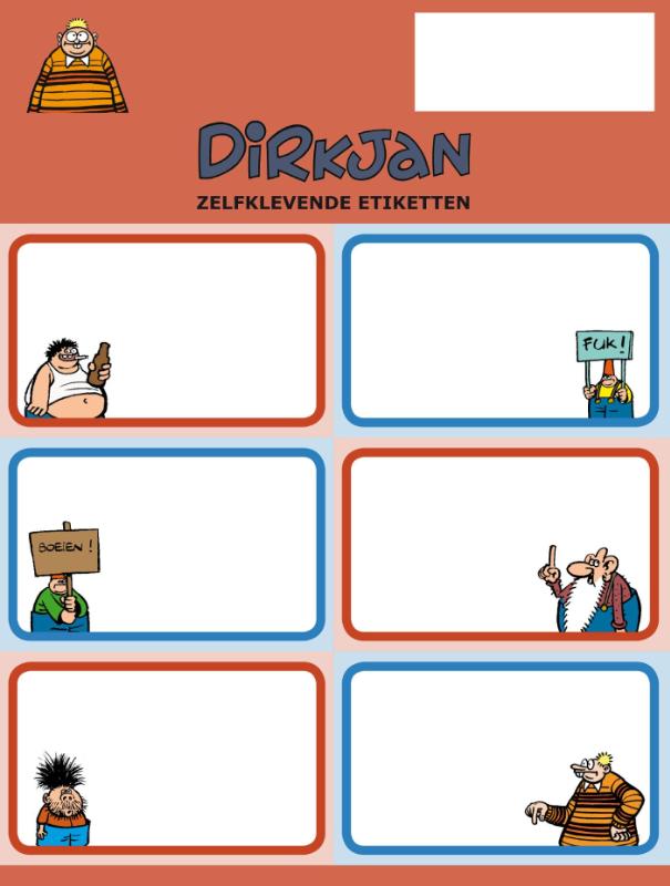 Omslag van Dirkjan set 3 vel stickeretiketten