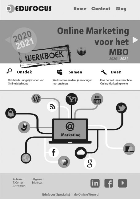 Omslag van Werkboek Online Marketing voor het MBO (2020-2021)