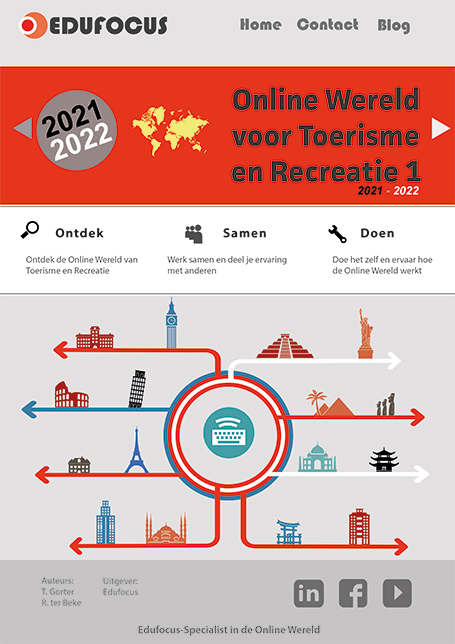 Omslag van Online Wereld voor Toerisme en Recreatie 1 2021-2022