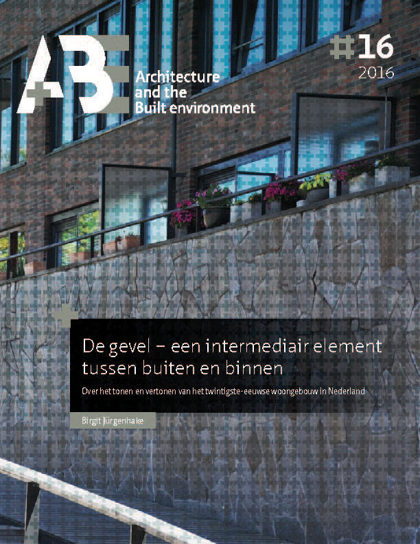 Omslag van De gevel – een intermediair element tussen buiten en binnen