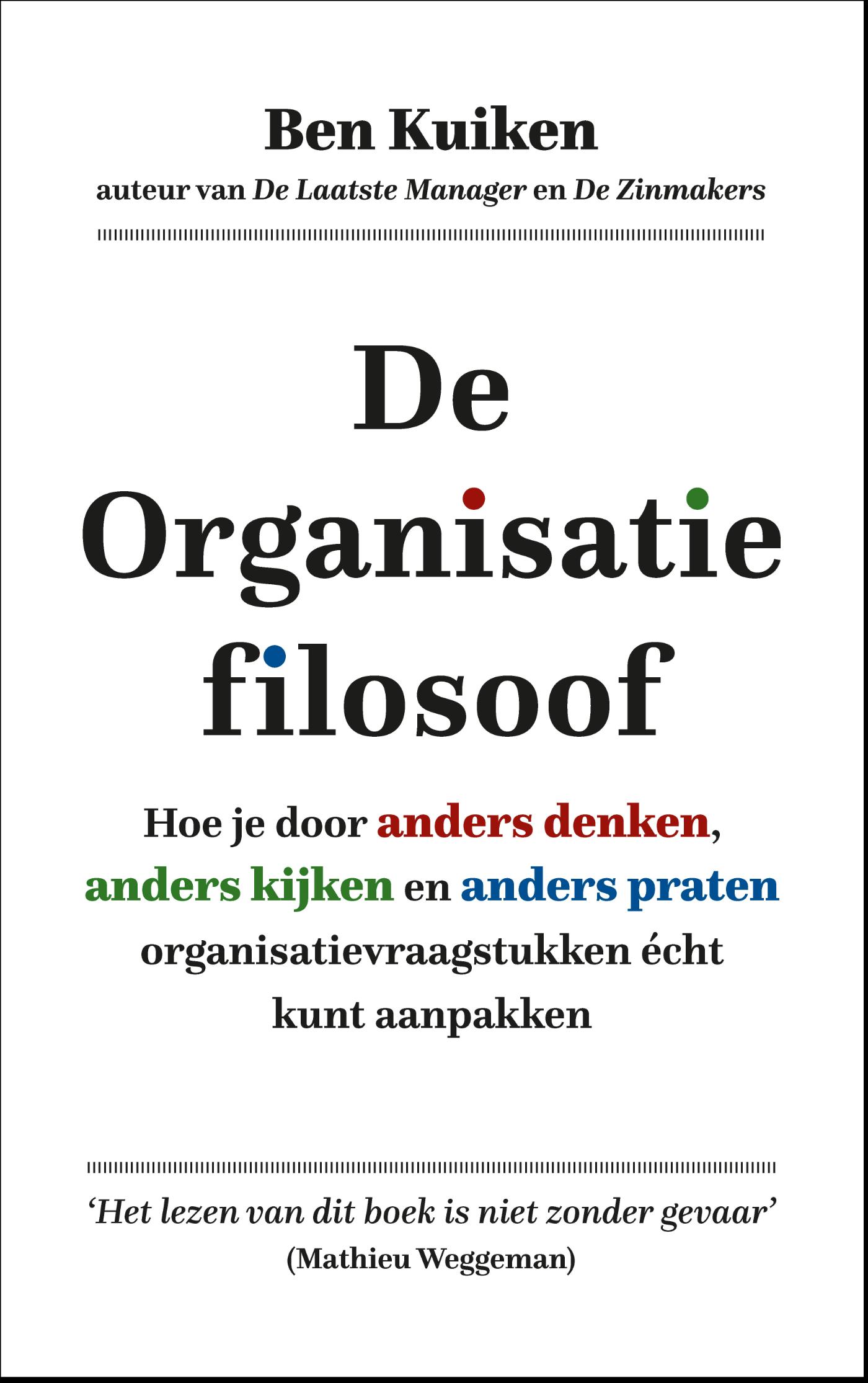 Omslag van De organisatiefilosoof