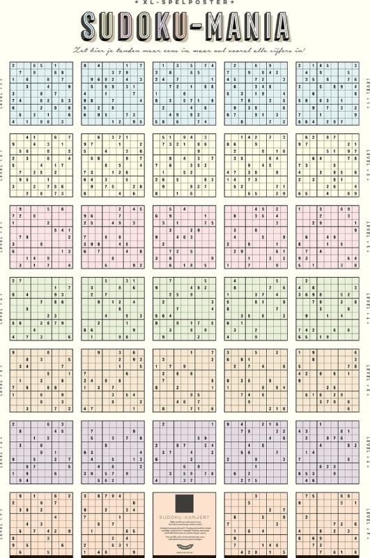 Omslag van Stratier XL Spelposter - SUDOKU-MANIA