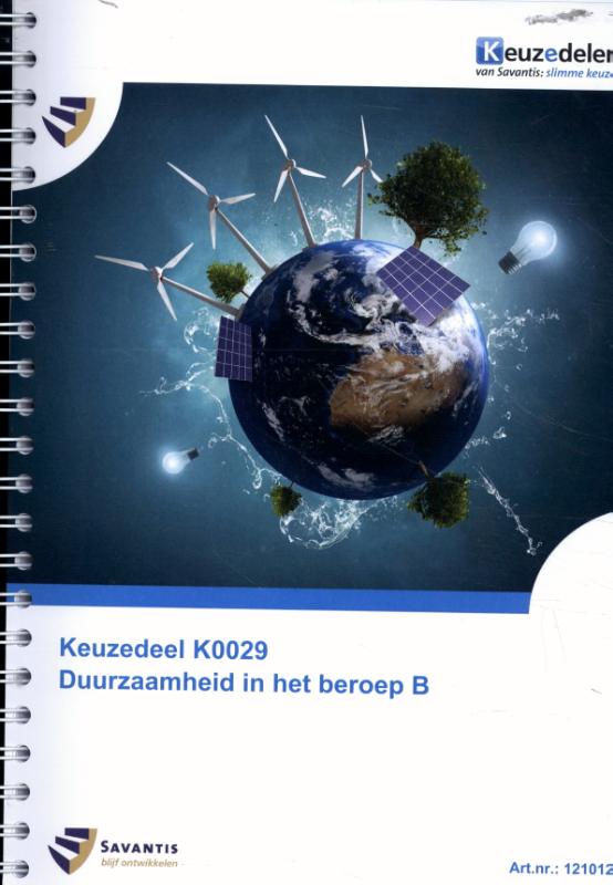 Omslag van Keuzedeel K0029 Duurzaamheid in het beroep B