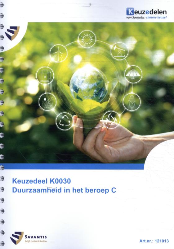 Omslag van Keuzedeel K0028 Duurzaamheid in het beroep C