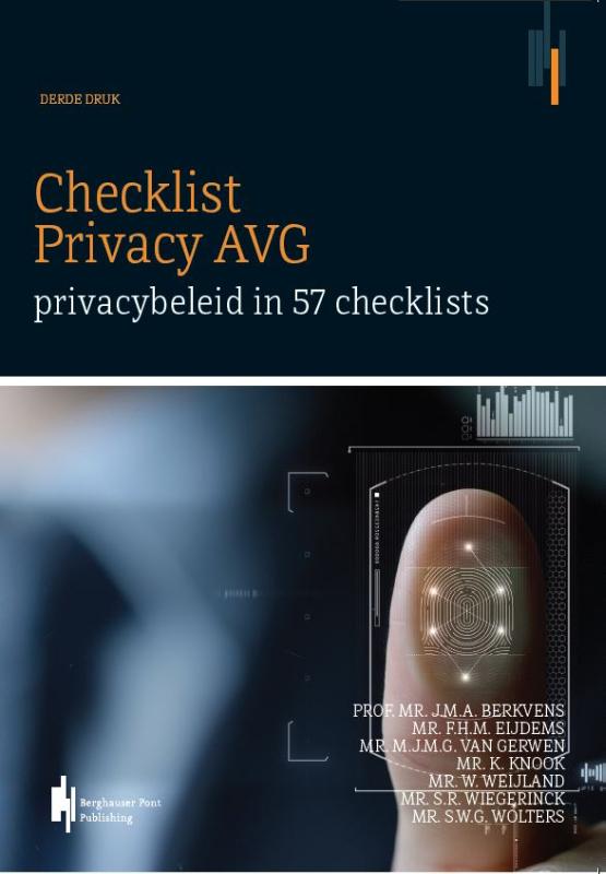 Omslag van Checklist Privacy AVG