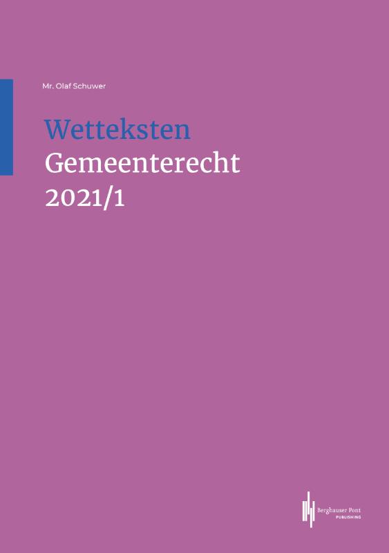 Omslag van Wetteksten Gemeenterecht 2021/I
