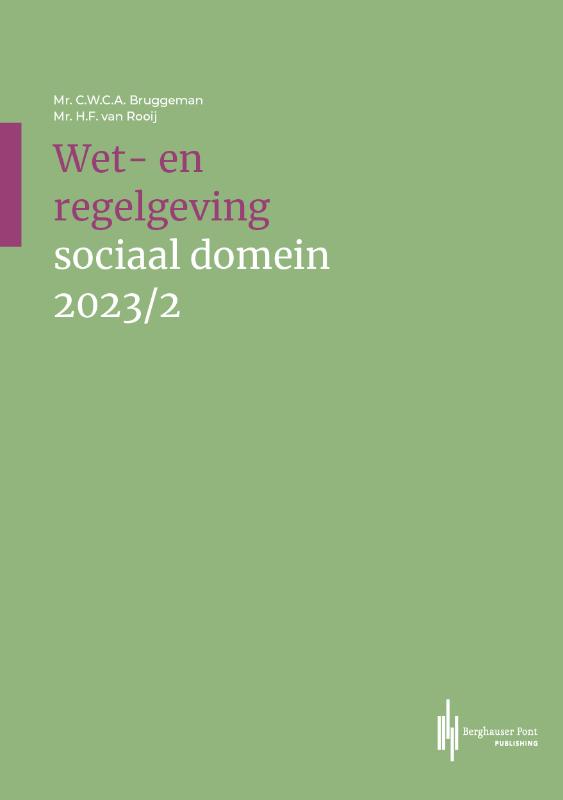 Omslag van Wet- en regelgeving sociaal domein 2023/2
