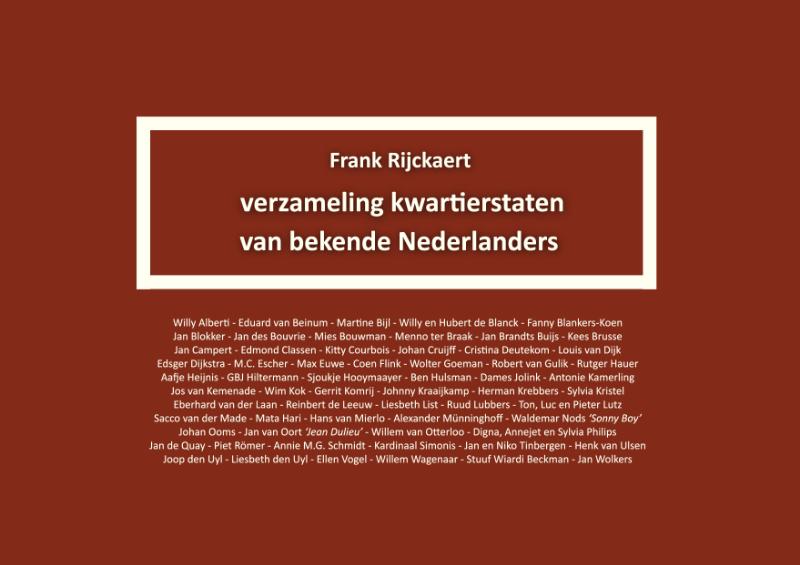 Omslag van Verzameling kwartierstaten van bekende Nederlanders
