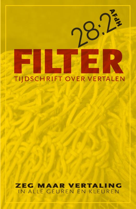 Omslag van Filter – Tijdschrift over vertalen