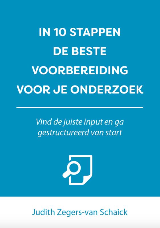 Omslag van In 10 stappen de beste voorbereiding voor je onderzoek