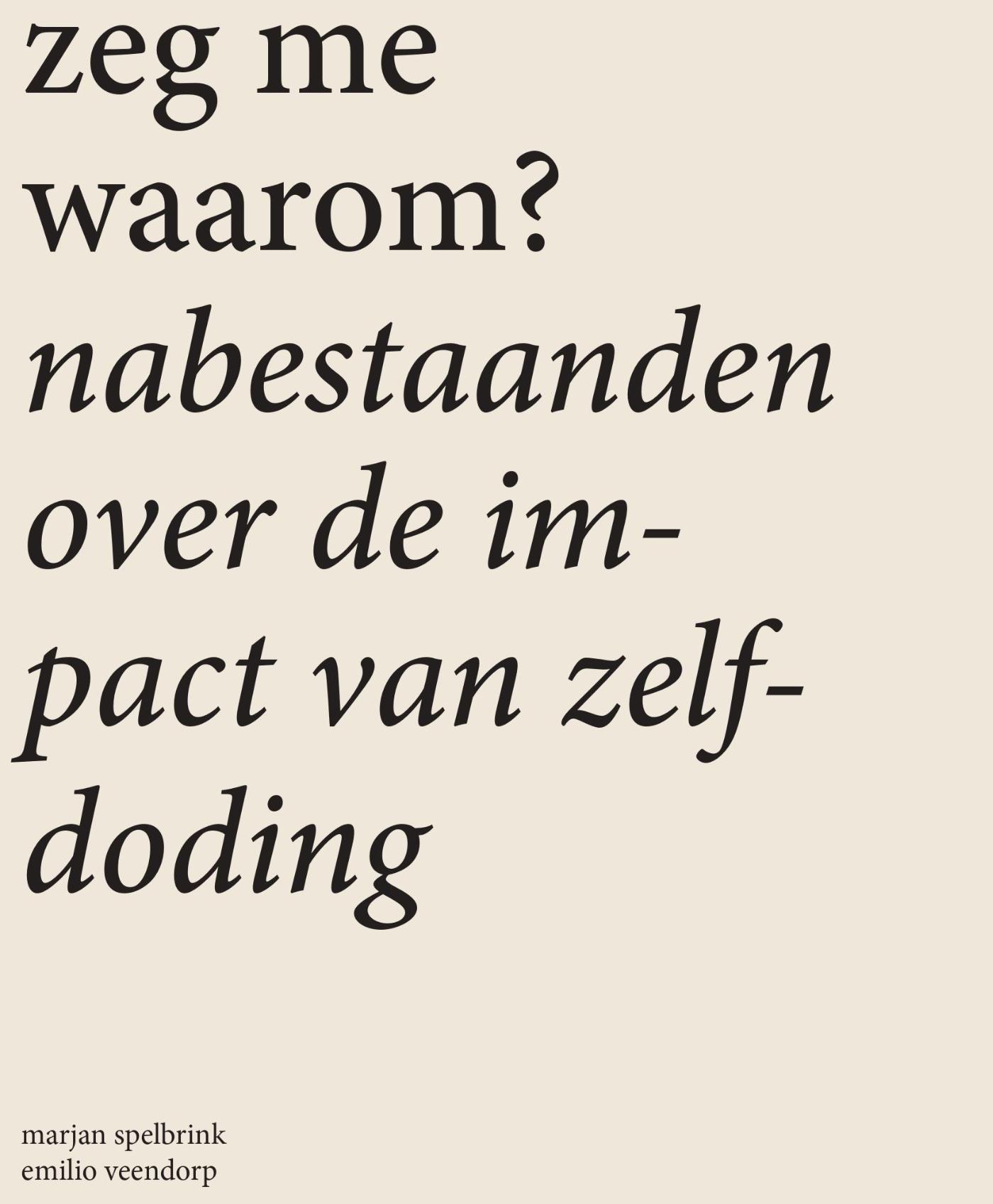 Omslag van Zeg me waarom