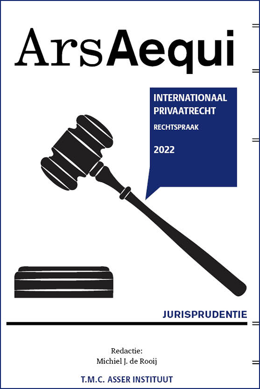 Omslag van Jurisprudentie Internationaal Privaatrecht 2022