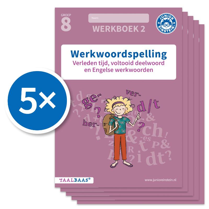 Omslag van Werkwoordspelling werkboek 2 groep 8 (Set van 5)