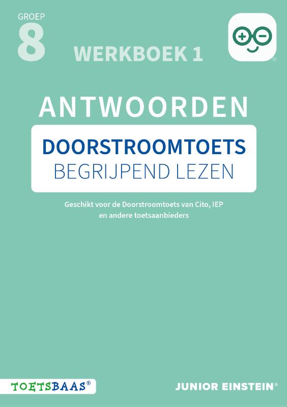 Omslag van Doorstroomtoets Begrijpend lezen – Antwoordenboek 1 + Online video-uitleg
