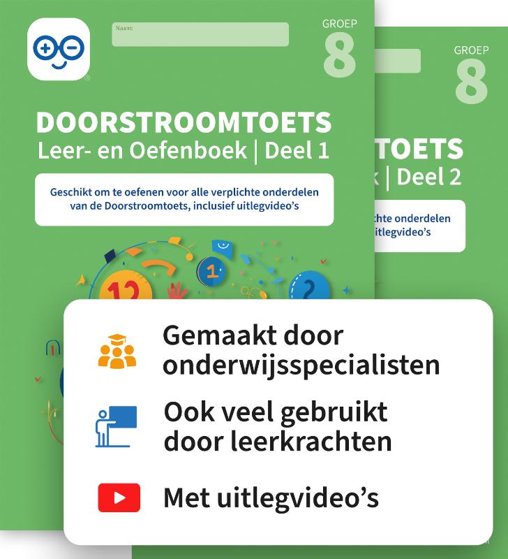 Omslag van Doorstroomtoets Leer- en Oefenboeken | Deel 1 en 2