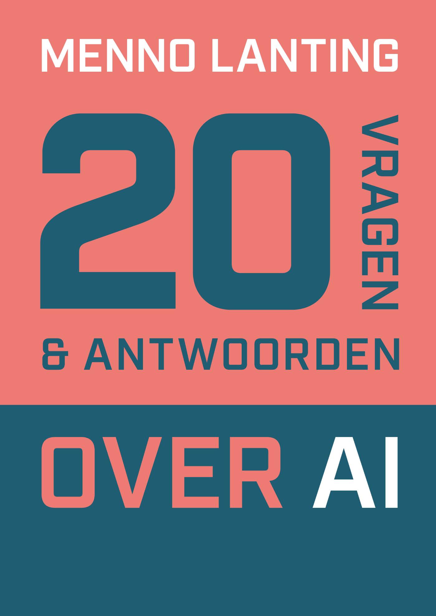 Omslag van 20 vragen en antwoorden over AI