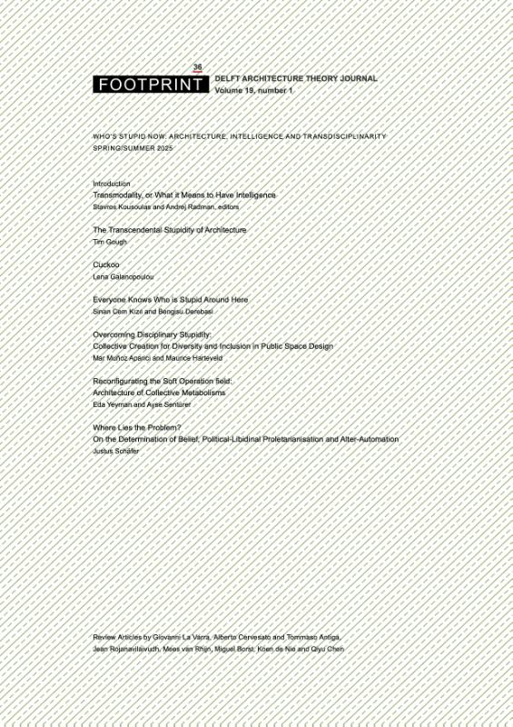 Omslag van Footprint 36: Who’s Stupid Now: Architecture, Intelligence and Transdisciplinarity