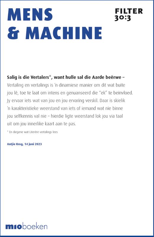 Omslag van Mens & machine