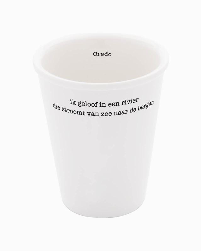 Omslag van Porseleinen beker 'Credo' (set van 2)