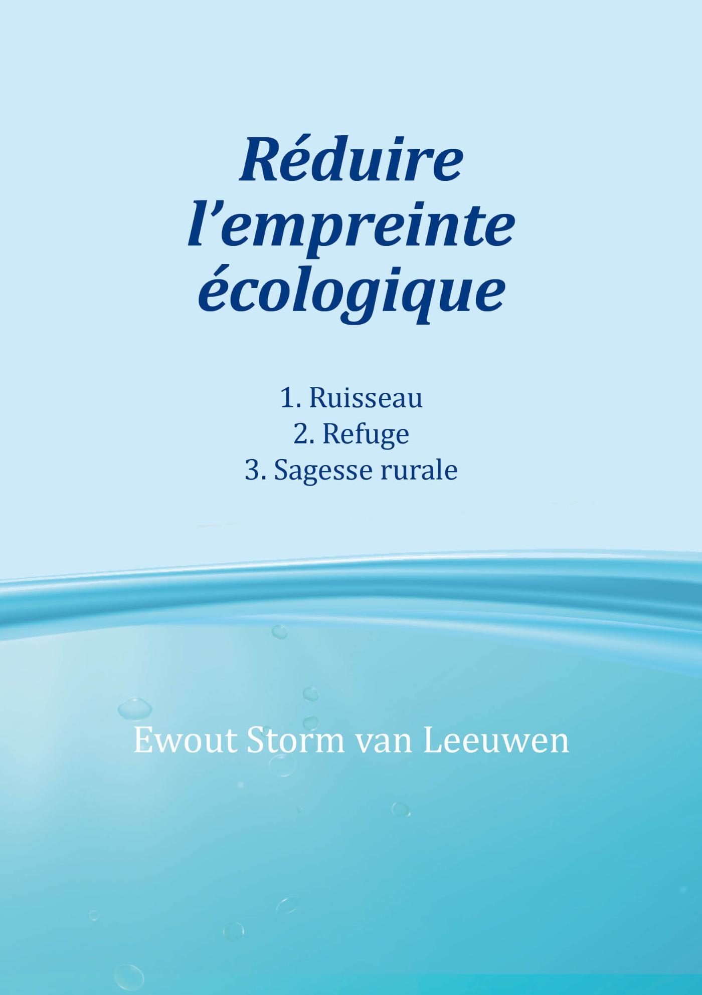 Omslag van Réduire l'empreinte écologique