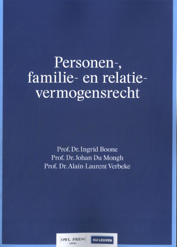Omslag van Personen-, familie- en familiaal vermogensrecht