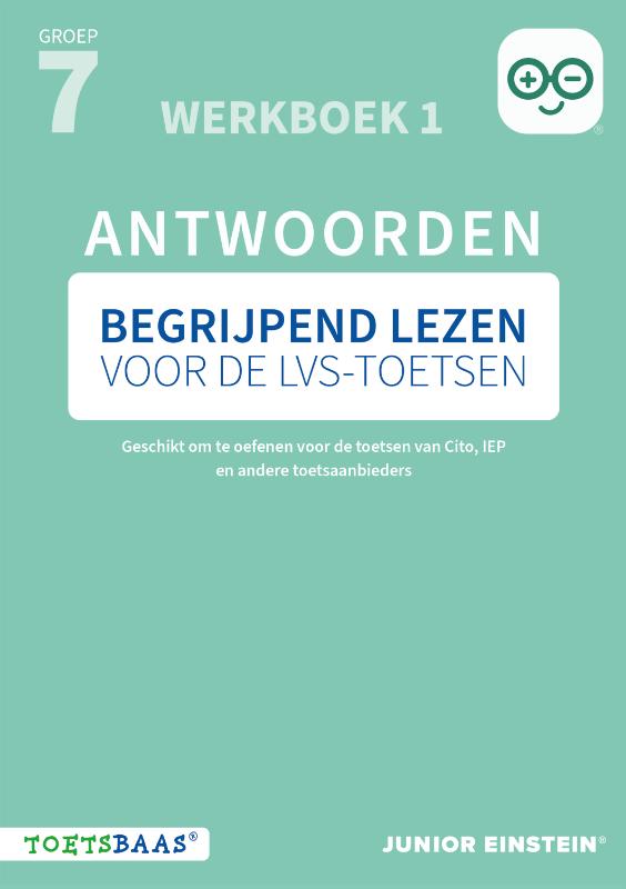 Omslag van Begrijpend lezen voor de LVS-toetsen - Groep 7 - Antwoordenboek 1 + Online video-uitleg