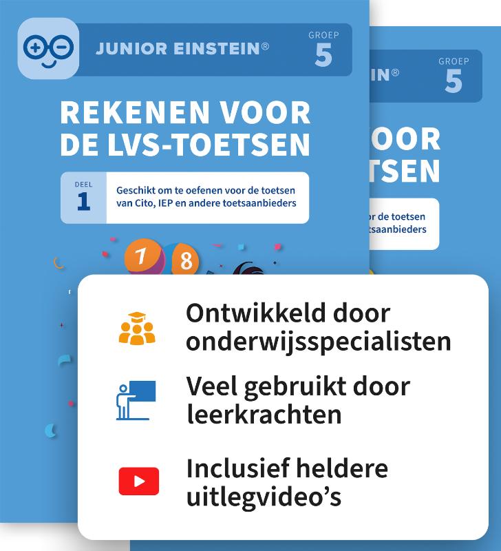 Omslag van Rekenen voor de LVS-toetsen set - Deel 1 en 2 - Groep 5 + Online video-uitleg