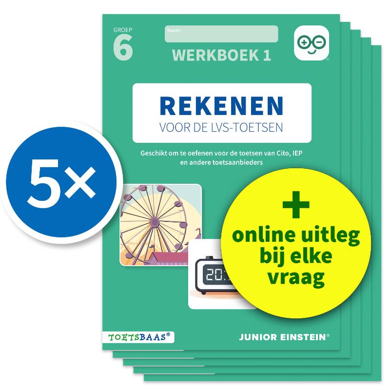 Omslag van Rekenen voor de LVS-toetsen - Groep 6 - Werkboek 1 - Set van 5
