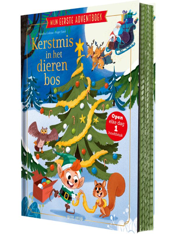 Omslag van Mijn eerste adventboek - Kerstmis in het dierenbos