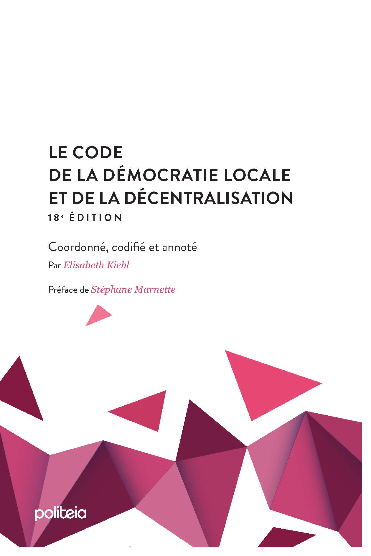 Omslag van Le code de la démocratie locale et de la décentralisation