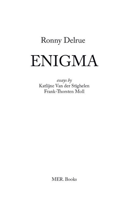 Omslag van Ronny Delrue. Enigma
