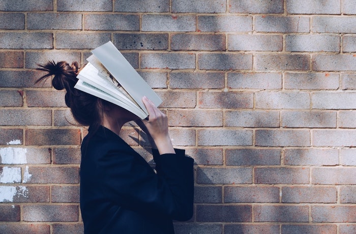 woman studying