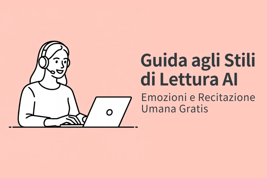 [Regolazione Vocale] Guida Stili Lettura AI: Emozioni Umane Gratis｜Software di sintesi vocale Ondoku