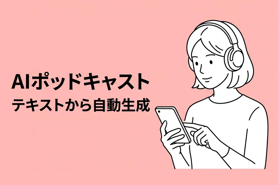 AIポッドキャストの作り方｜テキストから音声コンテンツを自動生成する方法を解説