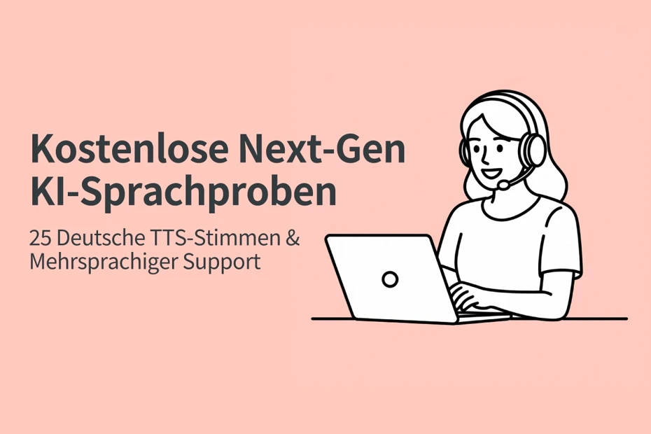Kostenlose KI-Proben: 25 Deutsche Next-Gen TTS-Stimmen. Mehrsprachig.｜Text-zu-Sprache-Software Ondoku
