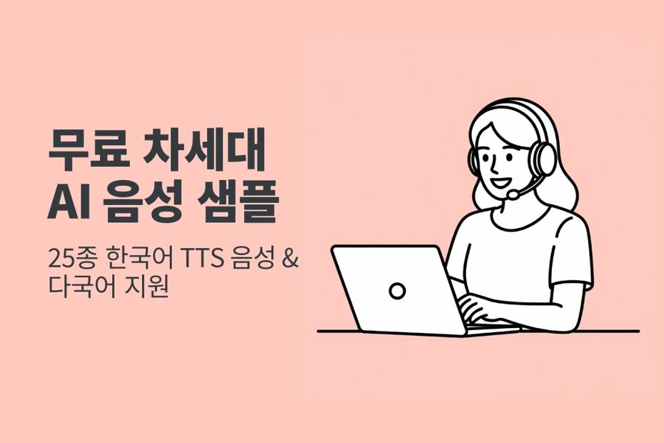 무료 시청: 차세대 AI 한국어 음성 샘플 25종. 다국어 낭독 지원