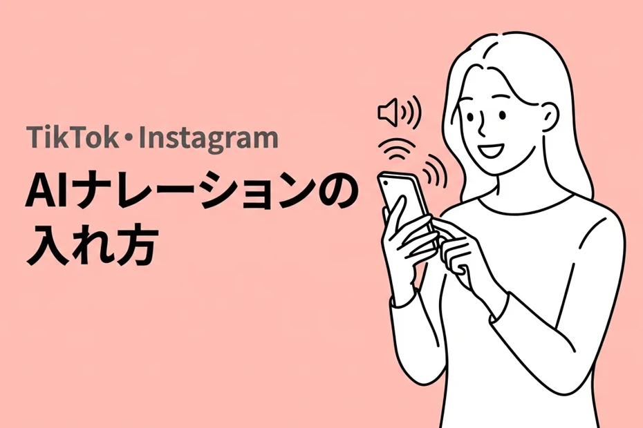 TikTok・InstagramにAIナレーションを入れる方法｜無料で商用OK