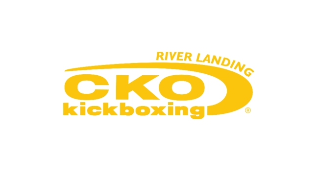 Logo that reads CKO kickboxing River Landing