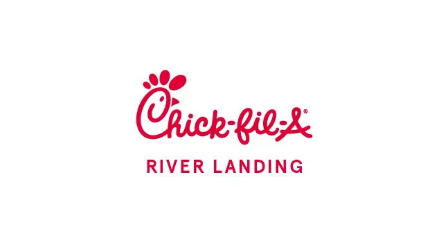 Logo that reads Chick-fil-A River Landing