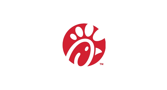 Logo with a chicken icon